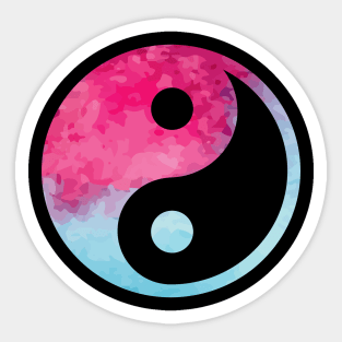 Yin and Yang Watercolor Sticker